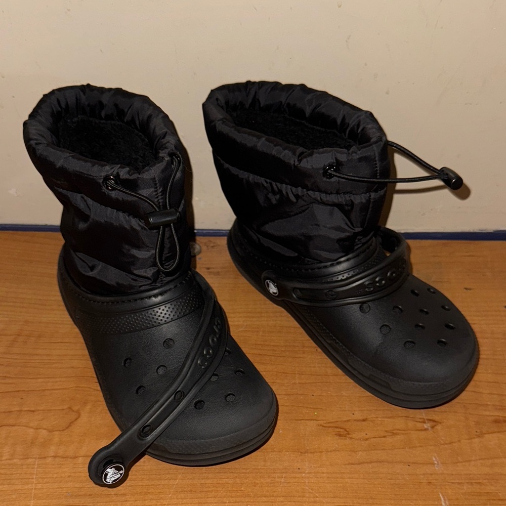 Kids Black Winter Boots